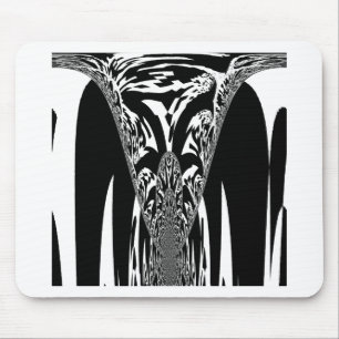 African Abstract Art Print Mouse Mat
