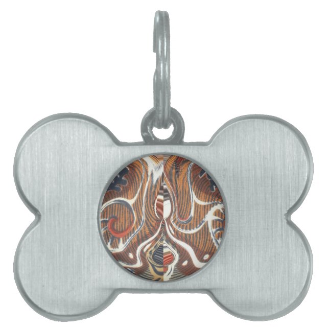 African Abstract Art Print Pet ID Tag (Front)