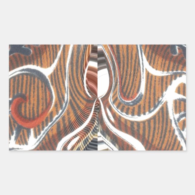 African Abstract Art Print Rectangular Sticker (Front)