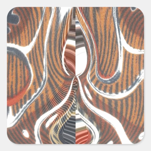 African Abstract Art Print Square Sticker (Front)
