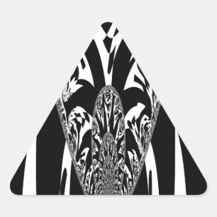 African Abstract Art Print Triangle Sticker