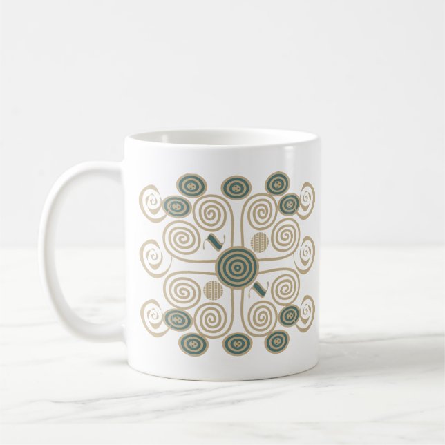 African abstract decorated geometric pattern coffee mug (Left)
