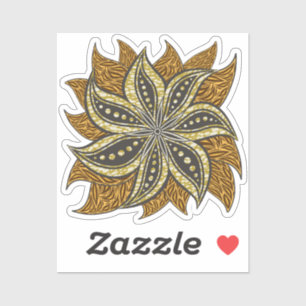 African Abstract Floral Batik Style