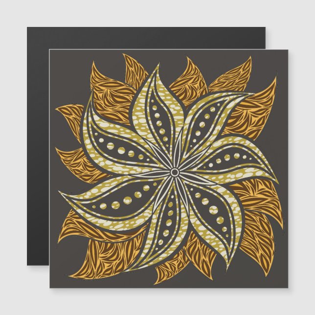 African Abstract Floral Batik Style (Front/Back)