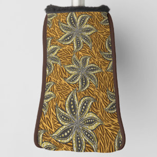 African Abstract Floral Batik Style Golf Head Cover