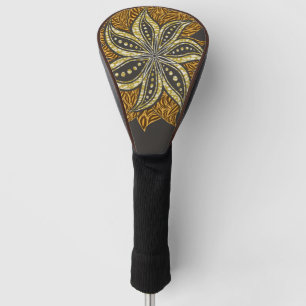African Abstract Floral Batik Style Golf Head Cover
