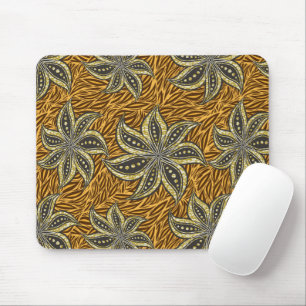 African Abstract Floral Batik Style Mouse Mat