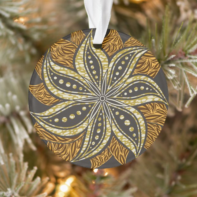 African Abstract Floral Batik Style Ornament (Tree)