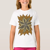 African Abstract Floral Batik Style