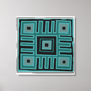 African abstract modern pattern canvas print