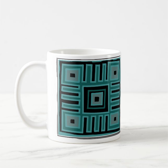 African abstract modern pattern coffee mug (Left)