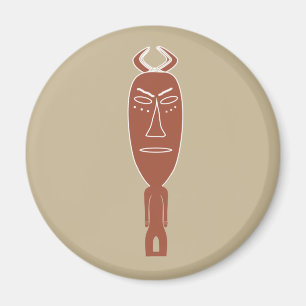 african abstract portrait magnet