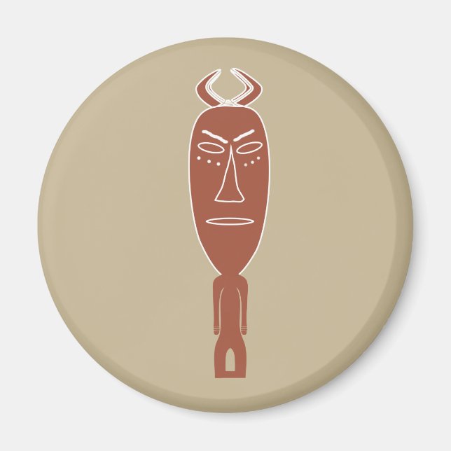 african abstract portrait magnet (Front)