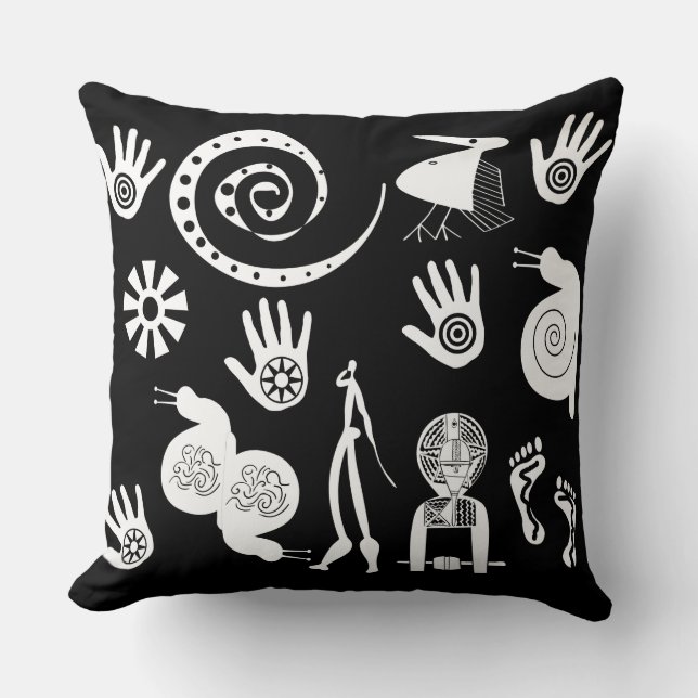 African abstract tribal art cushion (Front)