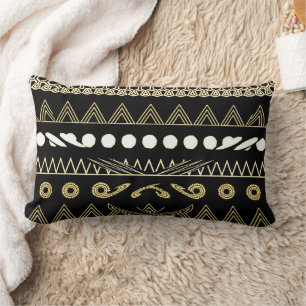African Abstract Tribal Print Lumbar Cushion