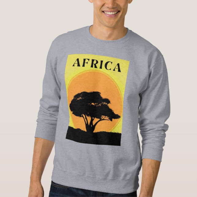 African Acacia Tree Against an Orange Sunset Sweatshirt (Front)
