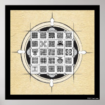 African Adinkra and Kufic Arabic on Parchment