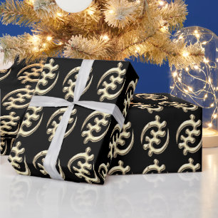 African Adinkra Pattern Wrapping Paper