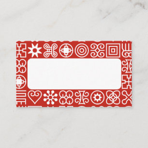 African Adinkra Place Card