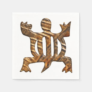African Adinkra simbol of adaptability. Napkin