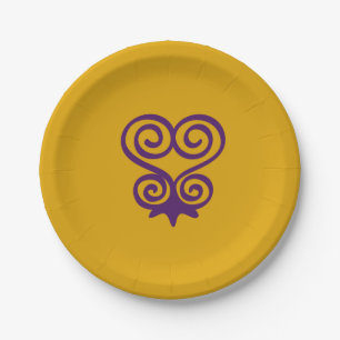 African Adinkra Symbol (Sankofa) Paper Plate