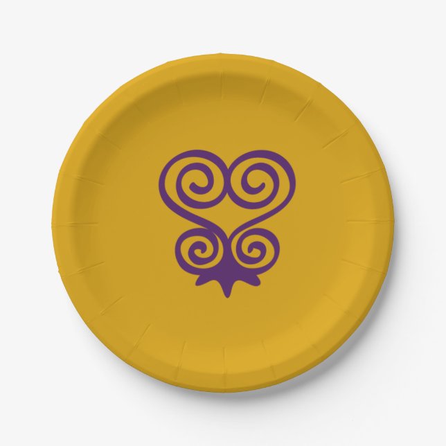 African Adinkra Symbol (Sankofa) Paper Plate (Front)