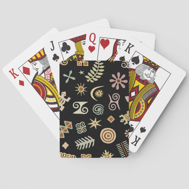 African Adinkra Symbols Playing Cards (Back)