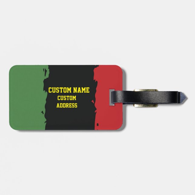 African Africa Colours ID Tag, Custom Luggage Tag (Back Horizontal)