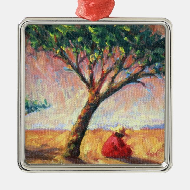 African Afternoon 2003 Metal Tree Decoration (Front)