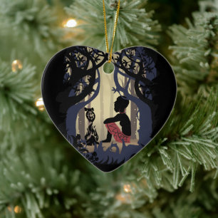 African Alice in Wonderland  Ceramic Tree Decoration