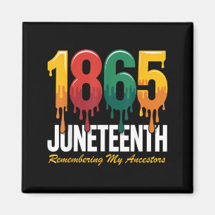 African american 1865 juneteenth black history men magnet