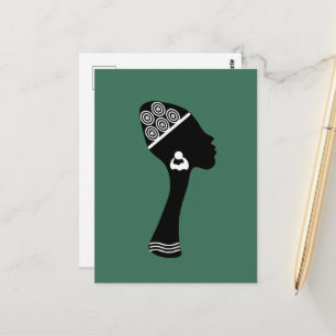 African American Abstract woman art Postcard
