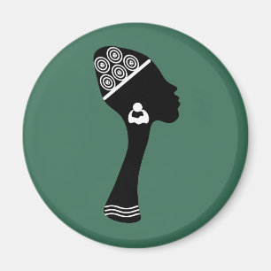 african american abstract woman portrait magnet