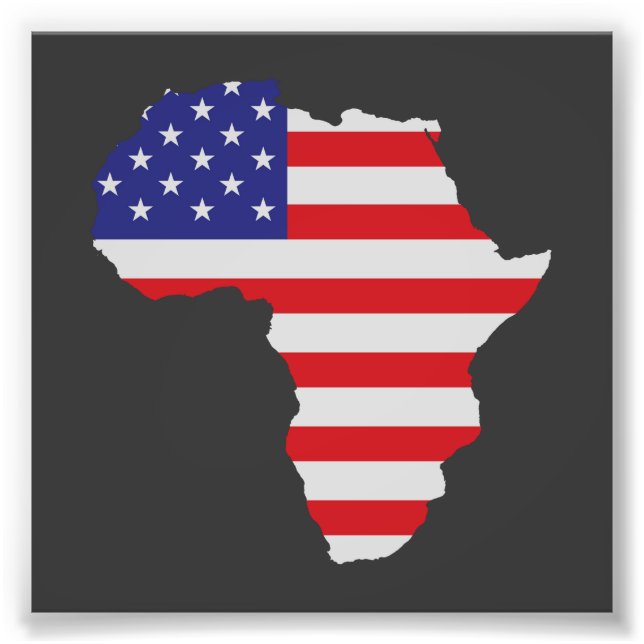 African American Africa United States Flag Photo Print (Front)
