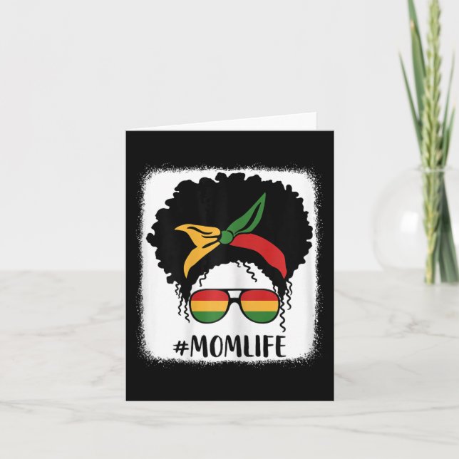 African American Afro Mum Life Black Mum Mothers D Card (Front)