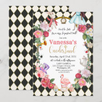 African American Alice in Wonderland Invitation