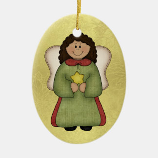 African American Angel Ceramic Tree Decoration