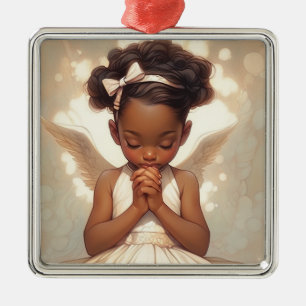 African American Angel Wings Metal Tree Decoration