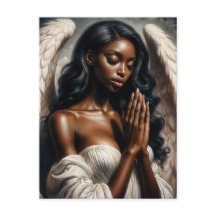 African American Angel Woman Praying