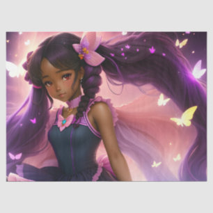 African American Anime Black Girl  Tissue Paper