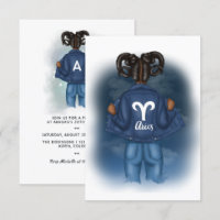 African American Aries Zodiac Sign Birthday Party