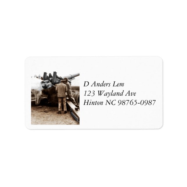 African American Artillerymen WWII Label (Front)