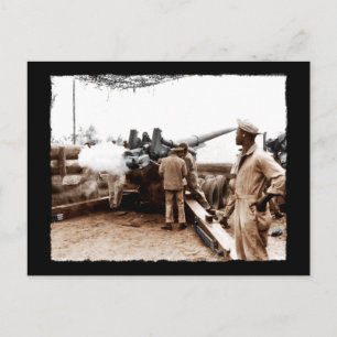 African American Artillerymen WWII Postcard