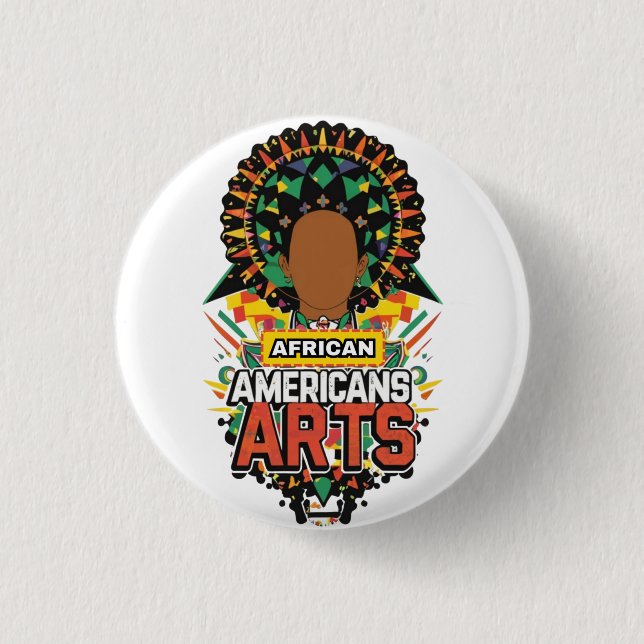 African American Arts 3 Cm Round Badge (Front)