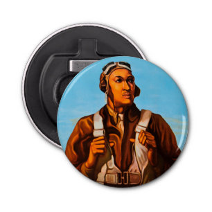 African American Aviators Fighter Pilots of WW2 Bottle Opener