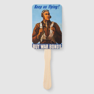 African American Aviators Fighter Pilots of WW2  Hand Fan