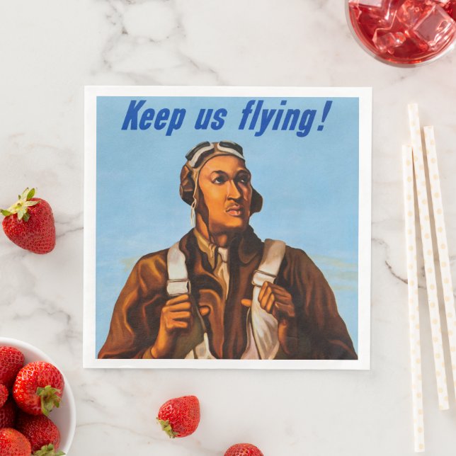 African American Aviators Fighter Pilots of WW2  Napkin (Insitu)