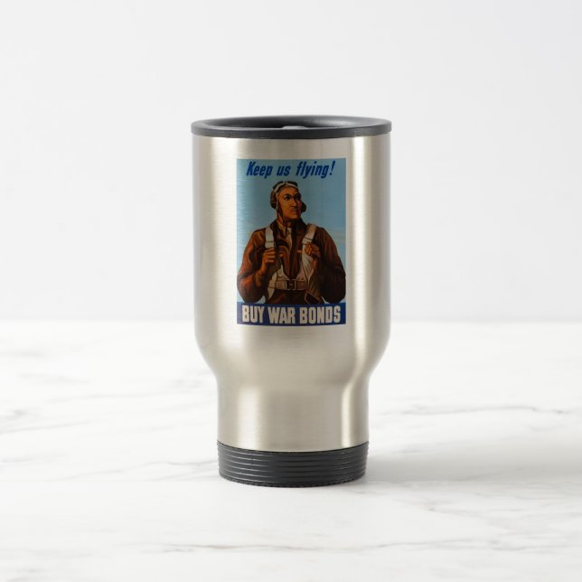 African American Aviators Fighter Pilots of WW2  Travel Mug (Center)