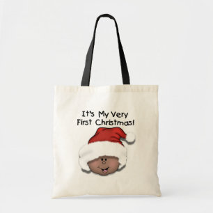 African American Baby 1st Christmas Tote Bag