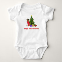 African American Baby Boy's First ChristmasT-Shirt